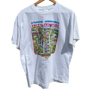 Bill Clinton Hope Arkansas Vintage 90s White T-shirt Size XL